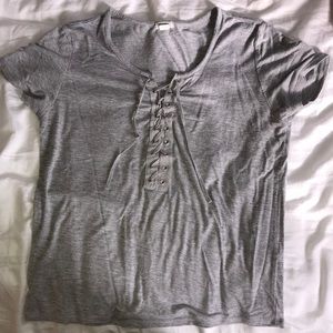 Grey crossed/tied t-shirt